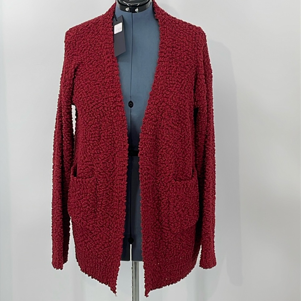 RACHEAL CARDIGAN WOMENS SIZE M/L. WINE COLOR. KNIT